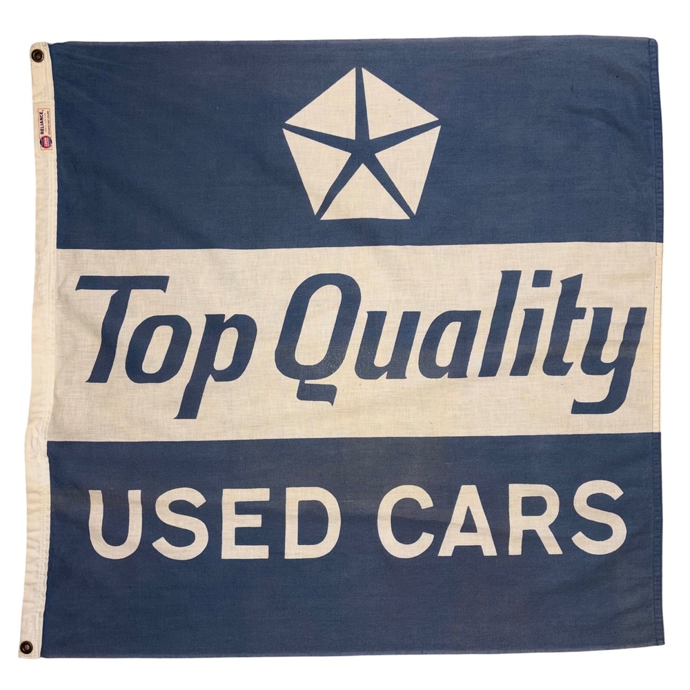 Vintage Chrysler Pentastar Top Quality Used Cars Dealership Flag Annin Reliance